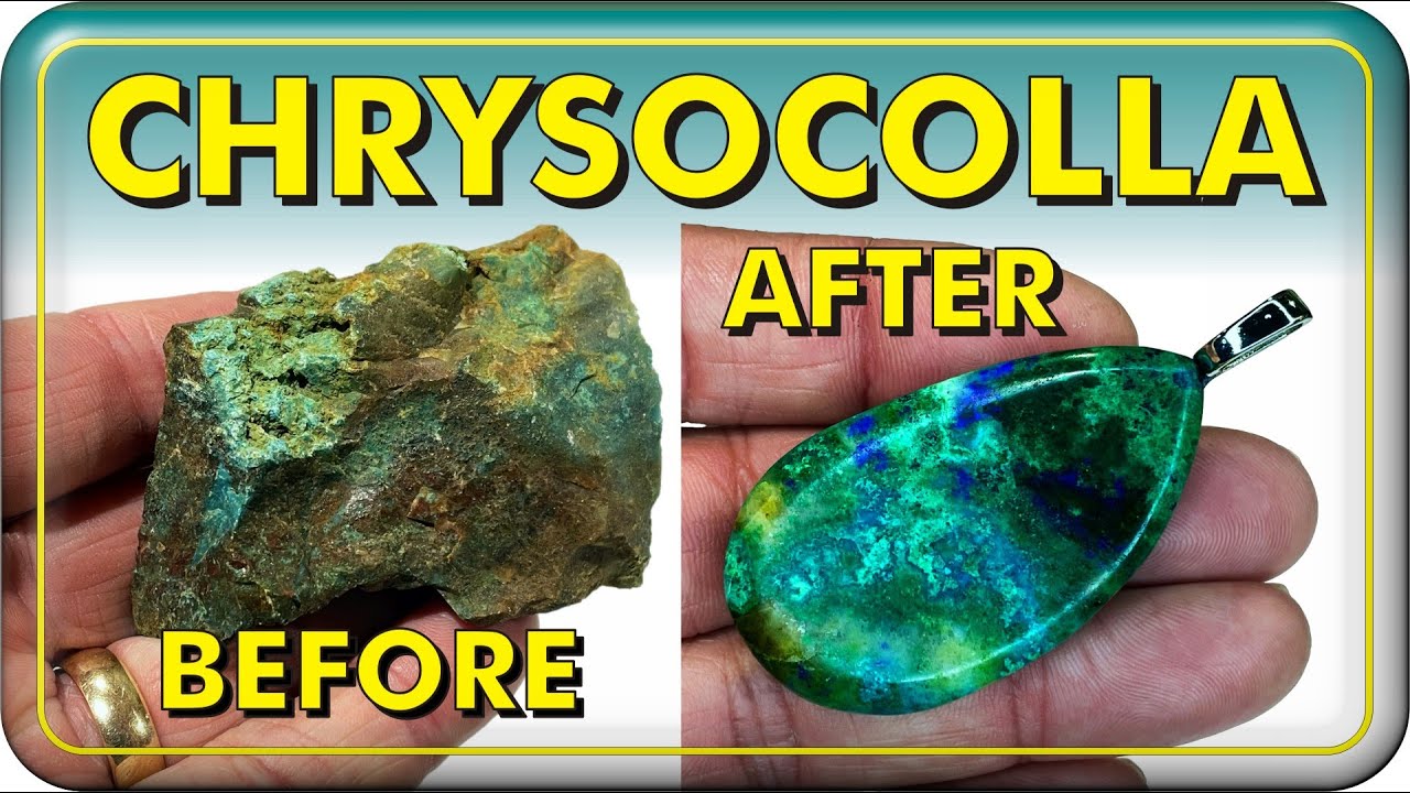 Creating Beautiful Chrysocolla Pendants.