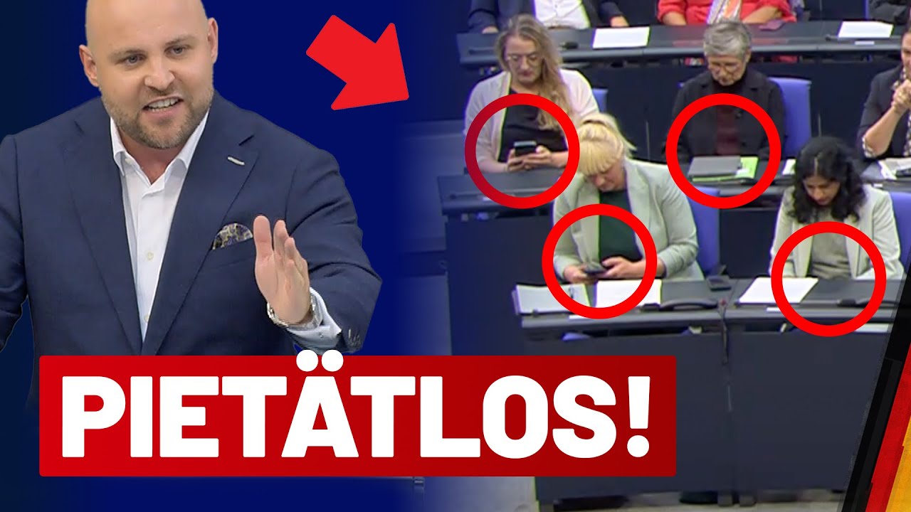 Grüne spielen am Handy, während Opfer afghanischer Täter aufgezählt werden! - Markus Frohnmaier AfD