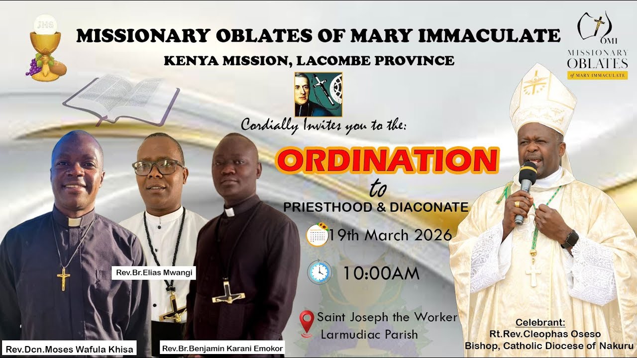 LIVE | Oblates of Mary Immaculate Ordination to Priesthood and Diaconate.