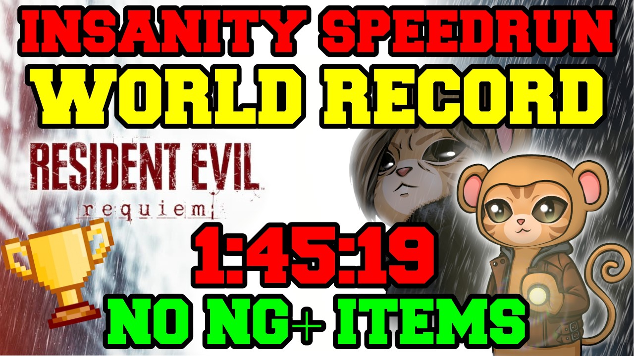 Resident Evil 9: Requiem Insanity NO NG+ Speedrun 1:45:19 (WORLD RECORD)