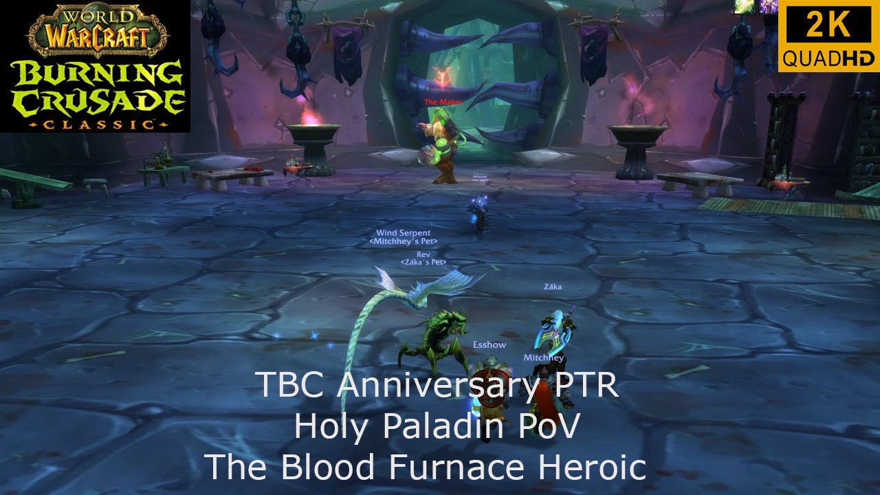 WoW TBC Anniversary PTR | The Blood Furnace Heroic | Holy Paladin PoV | No Commentary 2K