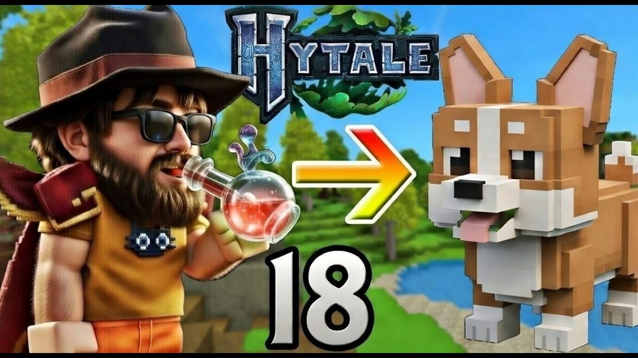 Hytale: Funny Dog Transformation + Battling More Magma Rhino Toads, Now Ready for Volcano Mountain!
