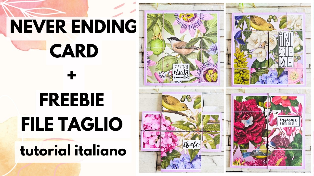 #22 | Never ending card + dispensa FREEBIE | Card making tutorial italiano