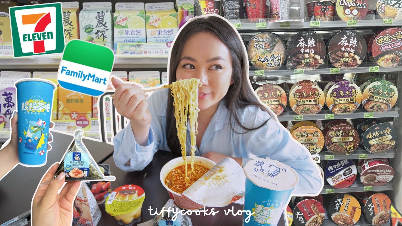 Eating ONLY Taiwan Convenience Store Food For 24 HRS 🍜