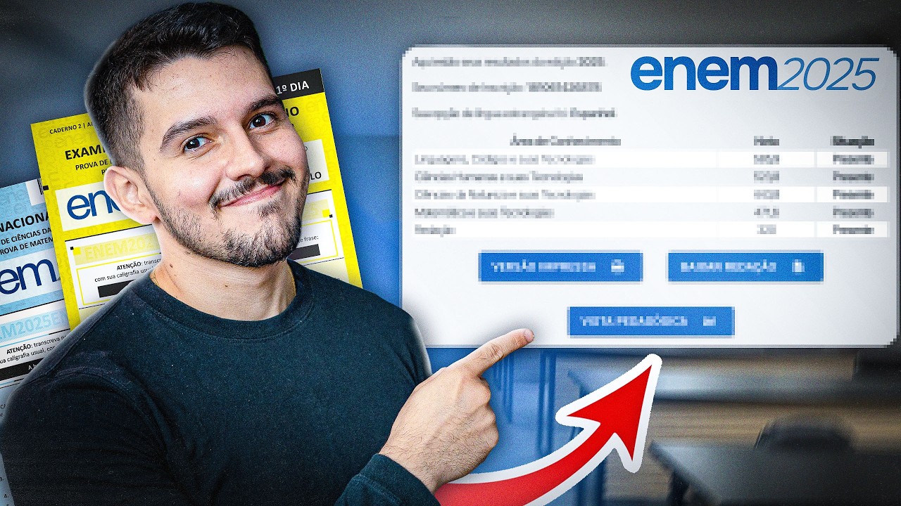 MINHAS NOTAS e ACERTOS no ENEM 2025 (+160 acertos)