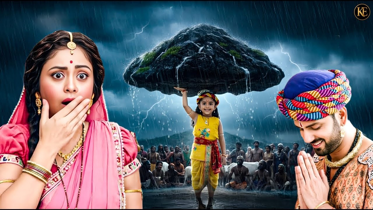 बाबा नंद के सामने कान्हा ने उठाया गोवर्धन! मैया यशोदा रह गईं दंग || YMKN || यशोमती मैय्या के नंदलाला