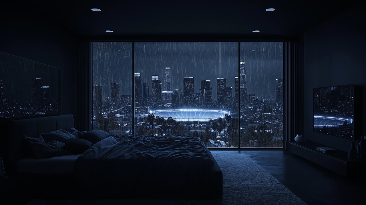 Soft Night City Rain Sounds for Deep Sleep, Relaxation & Peaceful Dreams | No Ads