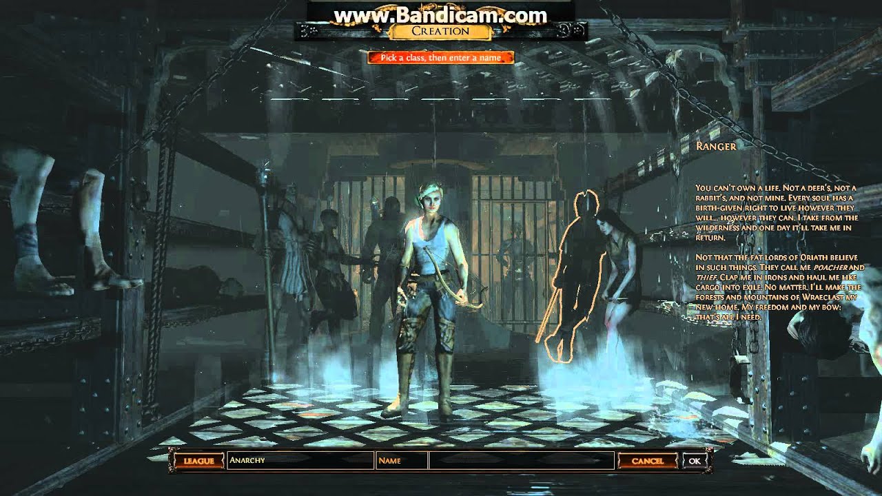 Path of Exile Character Selection