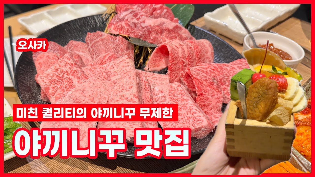 오사카여행오는 친구들 데리고 맨날 가는 무한리필 야끼니꾸 맛집 리키마루