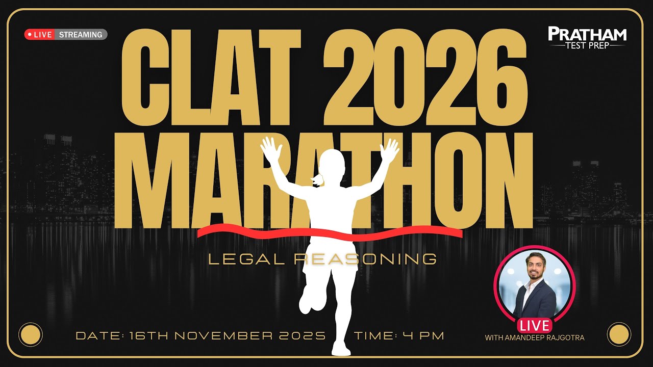 CLAT 2026 Legal Reasoning Marathon | Complete Practice Session | Live with Amandeep Rajgotra