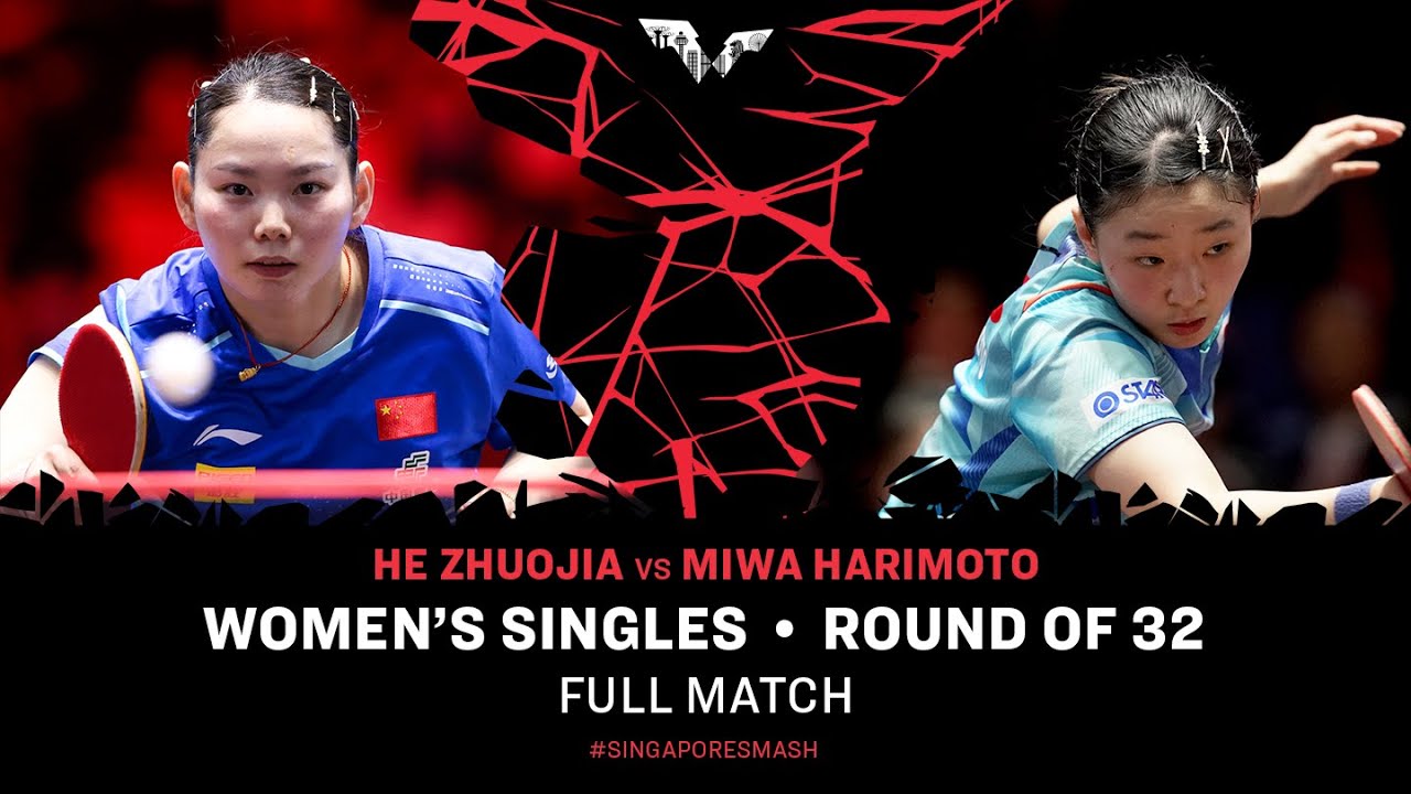 FULL MATCH | He Zhuojia vs Miwa Harimoto | WS R32 | #SingaporeSmash 2025