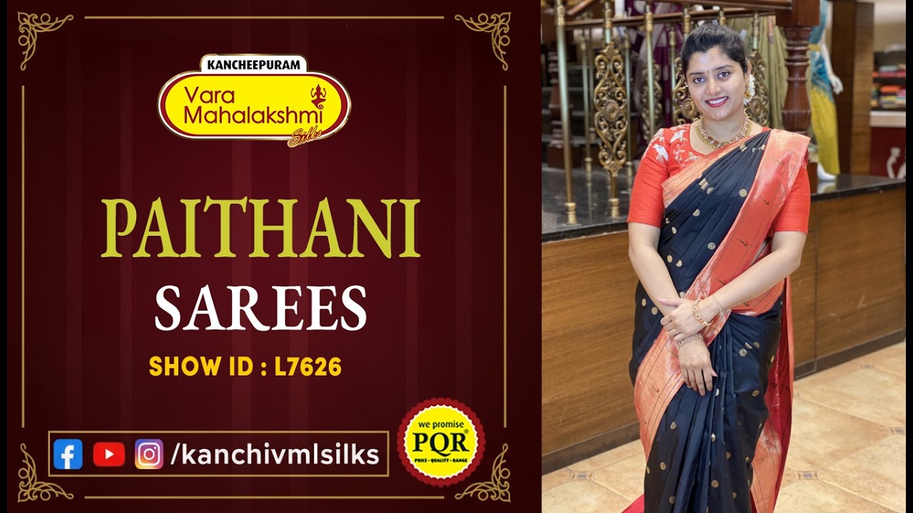 Paithani Sarees Collection | WhatsApp Number 89 0001 0002 | Kancheepuram Varamahalakshmi Silks LIVE