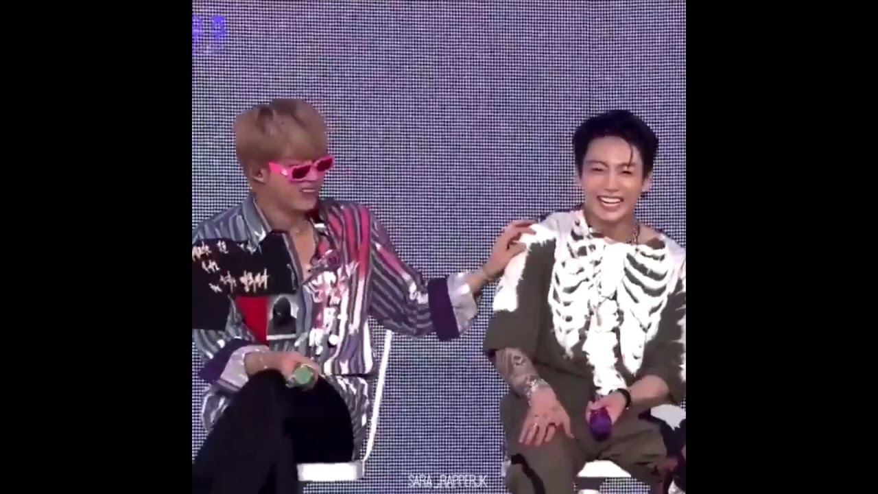 JINKOOK-SLAPPING EACH OTHERS THIGH r 1 of JINKOOK ANTICS when sitting side by side#jinkook #kookjin 