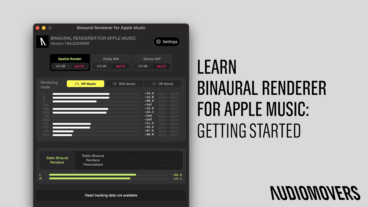 Binaural Renderer for Apple Music | Getting Started | Audiomovers