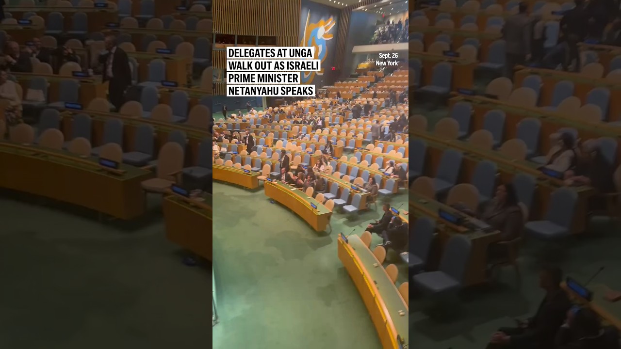 Delegates at UNGA walk out as Israeli Prime Minister Netanyahu speaks