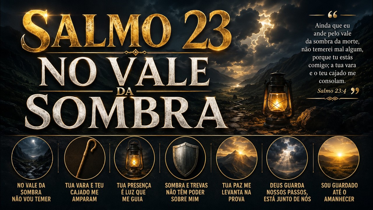 🕊️S&eacute;rie Especial - Salmo 23 - No Vale da Sombra. 🐑🌫️. 🌄 Mesmo na sombra, a luz de Deus me guia ✨