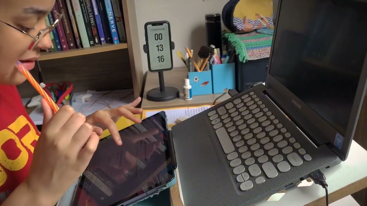 STUDY WITH ME 1 HOUR l ASMR l WITH MOTIVATING PHRASES