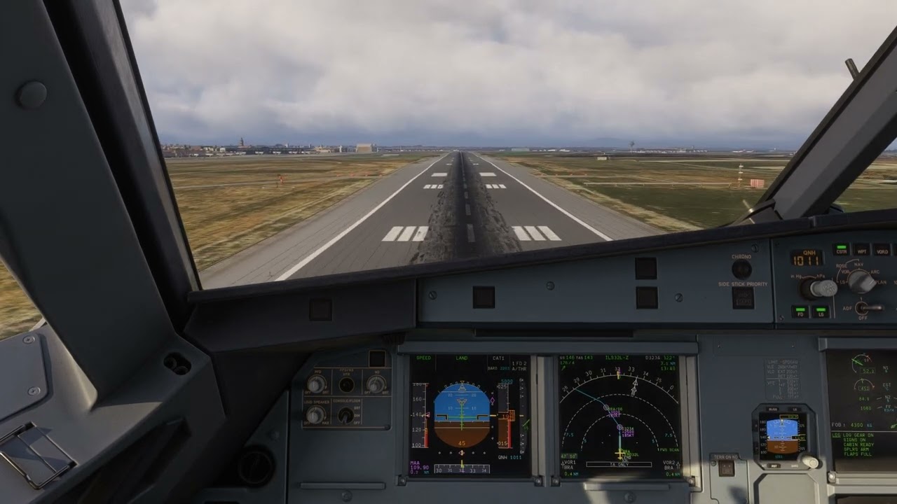 A320 Landing at Madrid-Barajas (LEMD) ✈️ Cockpit View