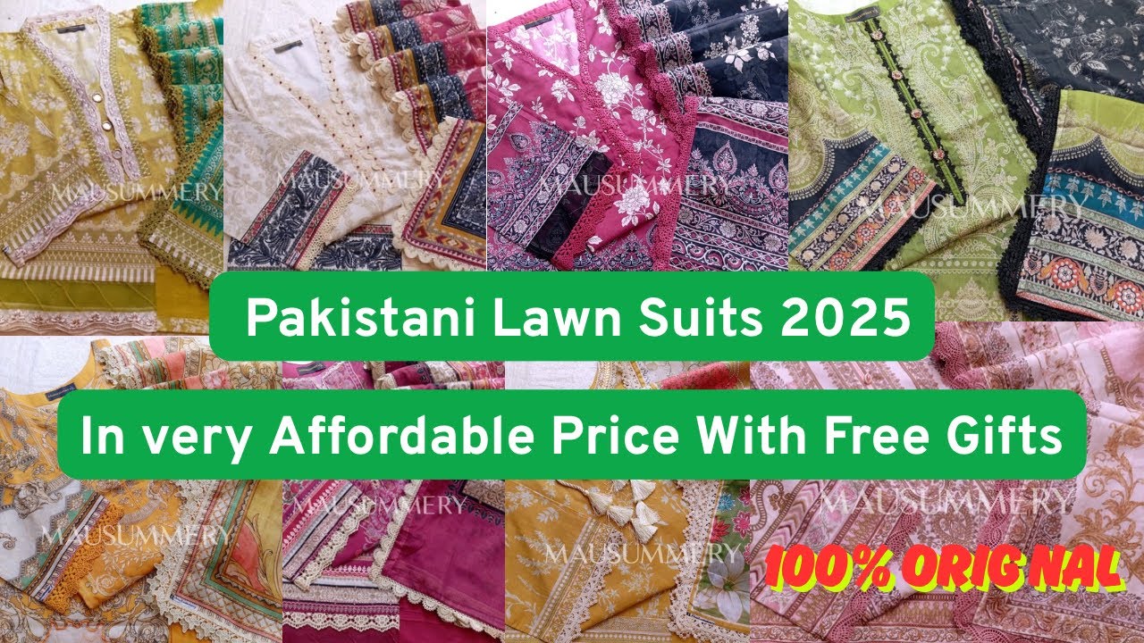 Pakistani Readymade Lawn Suits | Mausummery Lawn Stitch Suit 2025 | Original Pakistani Suit
