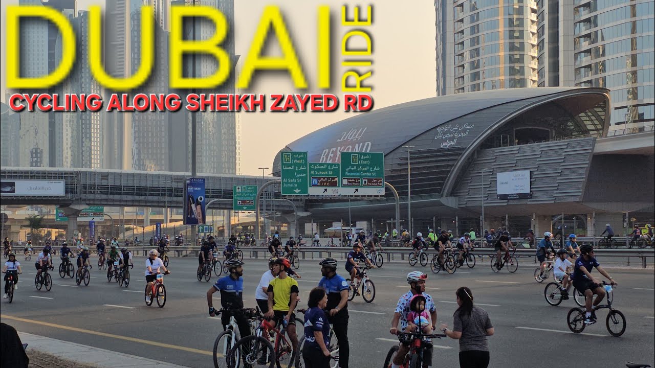 DUBAI FITNESS CHALLENGE | Dubai Ride by DP World | Cycling along Sheikh Zayed Rd | 11.2.25: 4K-UHD