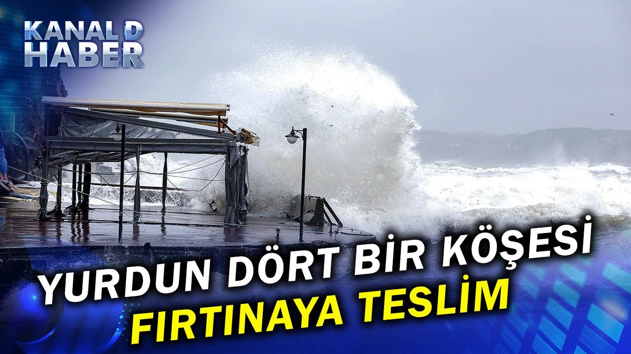 Çatılar Uçtu, Deniz Taşınca Yollar Su Altında Kaldı! İstanbul Fırtınaya Teslim Oldu
