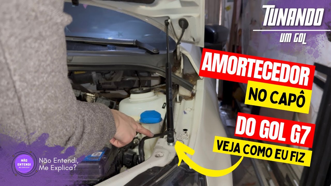 Amortecedor de capô no Gol G5, G6, G7 e G8 - instalação