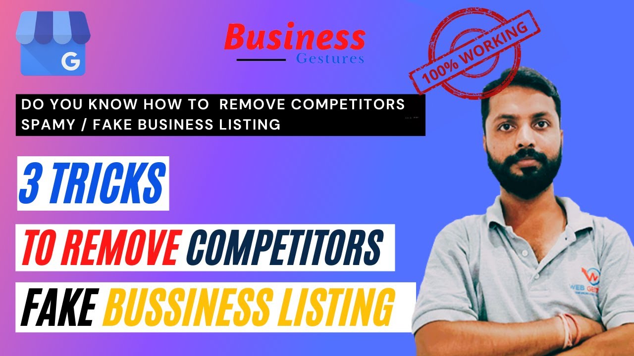 How to Remove  Competitors Fake Business Listing on Google My Business (With English Subtitle)