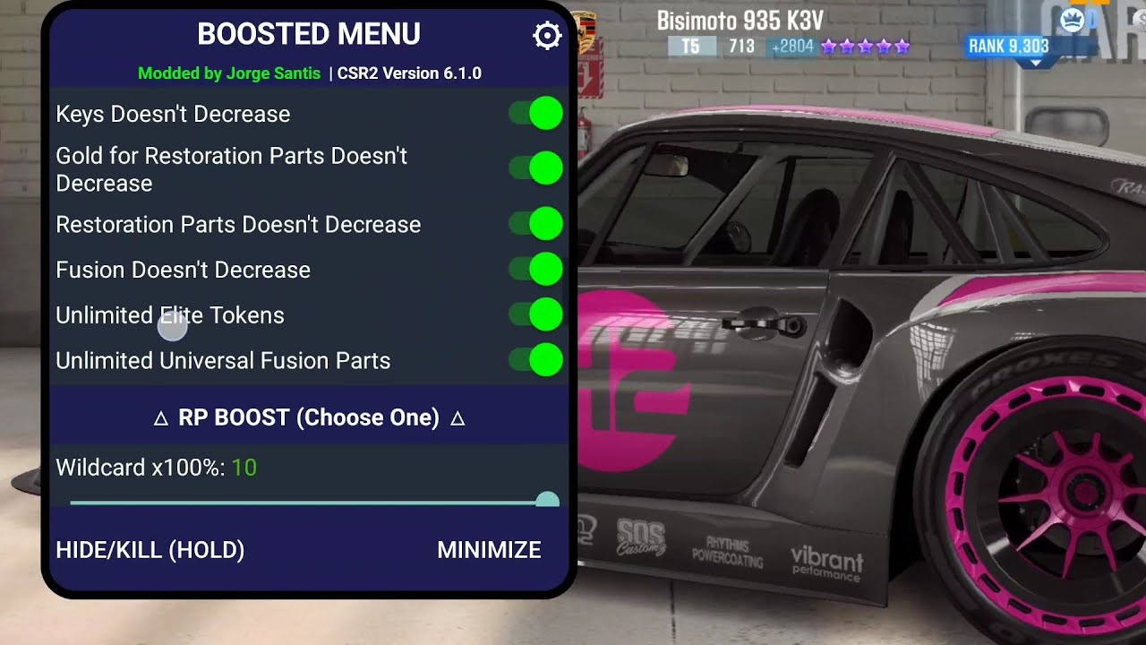 CSR2 MOD MENU APK V6.1.0 | PREMIUM | JORGE SANTI