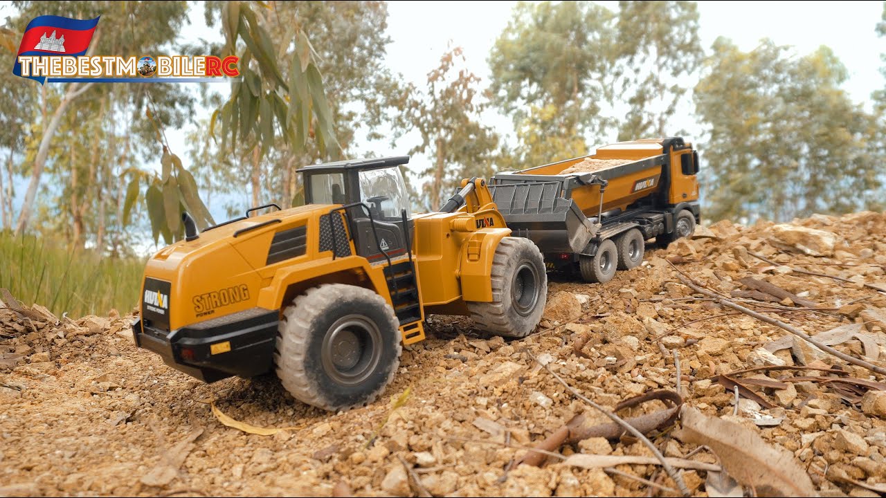 The Strongest Truck RC is HUINA FM 1583 FULL METAL RC WHEEL LOADER