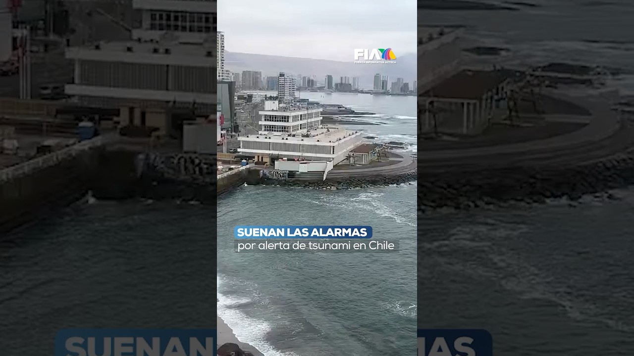 &iexcl;Alerta de tsunami en Iquique! | Evacuaci&oacute;n masiva del borde costero en Chile