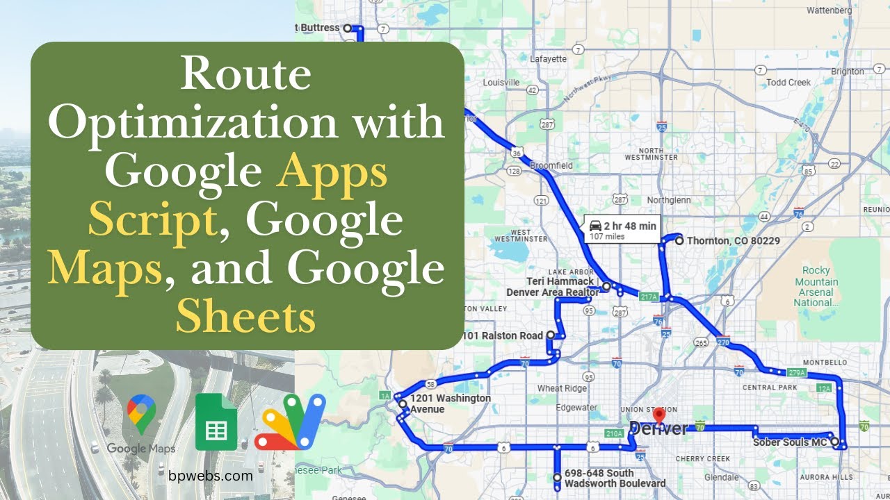 Оптимизация маршрута с помощью Google Apps Script и Google Maps
