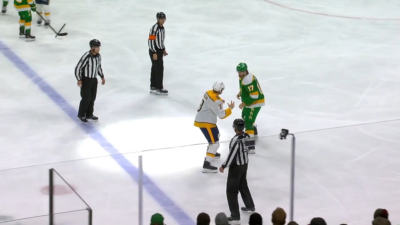 Back To Back Fights: Marcus Foligno Vs Jeremy Lauzon And Ben Jones Vs Zachary L'Heureux