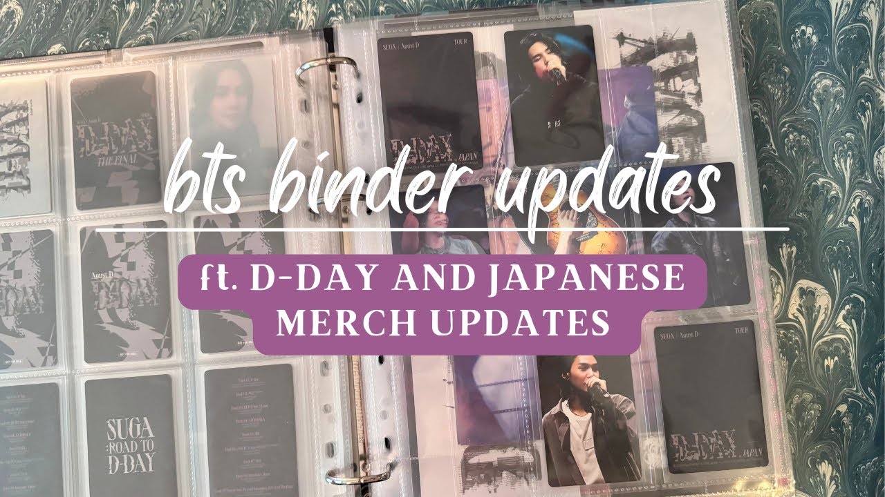 BTS Photocard Binder Update: yoongi d-day updates and japanese merch