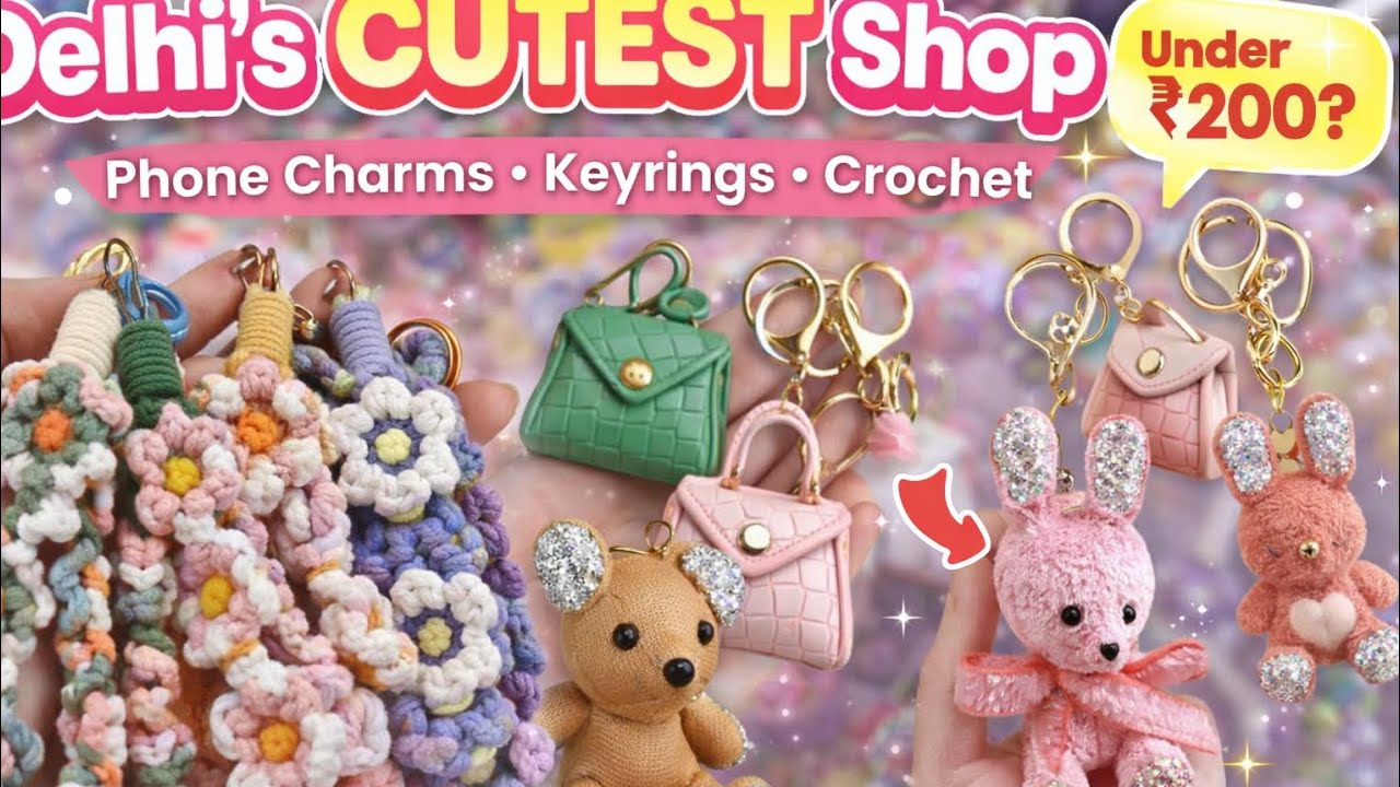 Hidden Gem in Delhi 😱 | Cute Phone Charms, Keychains & Crochets