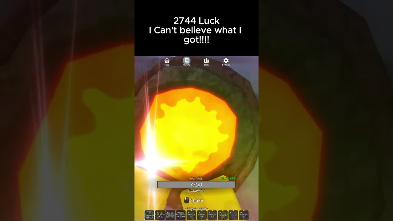 💎 Panning for Panite in Roblox Prospecting! #shorts #roblox #robloxshorts