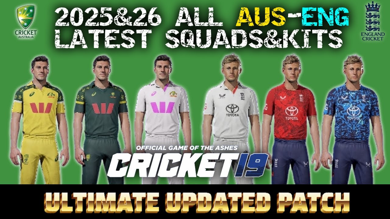 Cricket 19 - Latest 2026 Australia & England Kits & Squads | Updated Patch | Link in Description