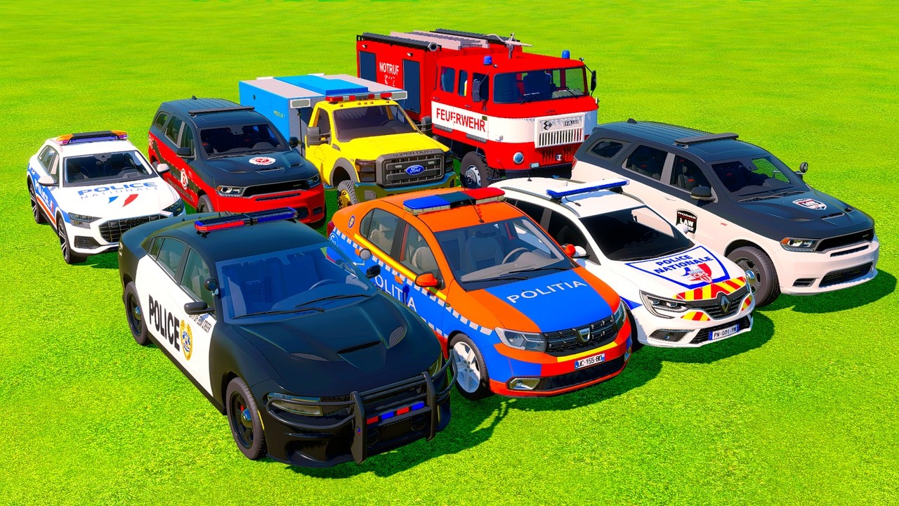 TRANSPORTING AND DRIVEN 5 POLICE, AMBULANCE, FIRE DEPARTMENT, RESCUE CARS VOL 2