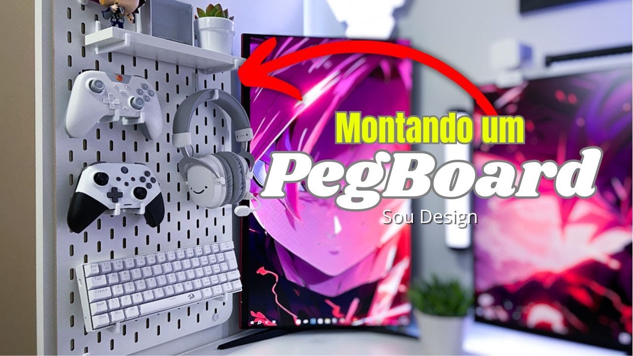 PegBoard Organizador de Acessórios Para Setup | Sou Design