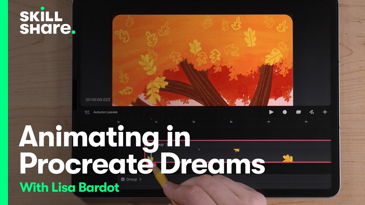 Анимация осенних листьев в Procreate Dreams