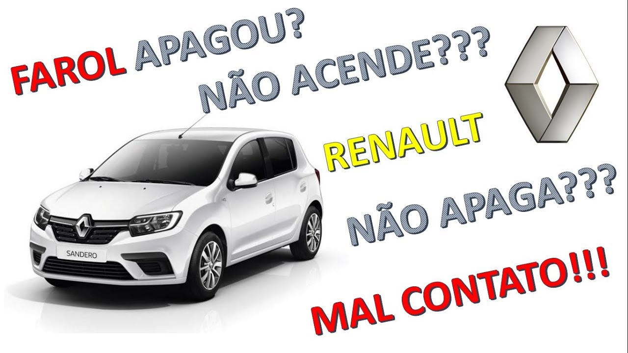 FAROL RENAULT NAO ACENDE SANDERO DUSTER LOGAN CLIO FLUENCE