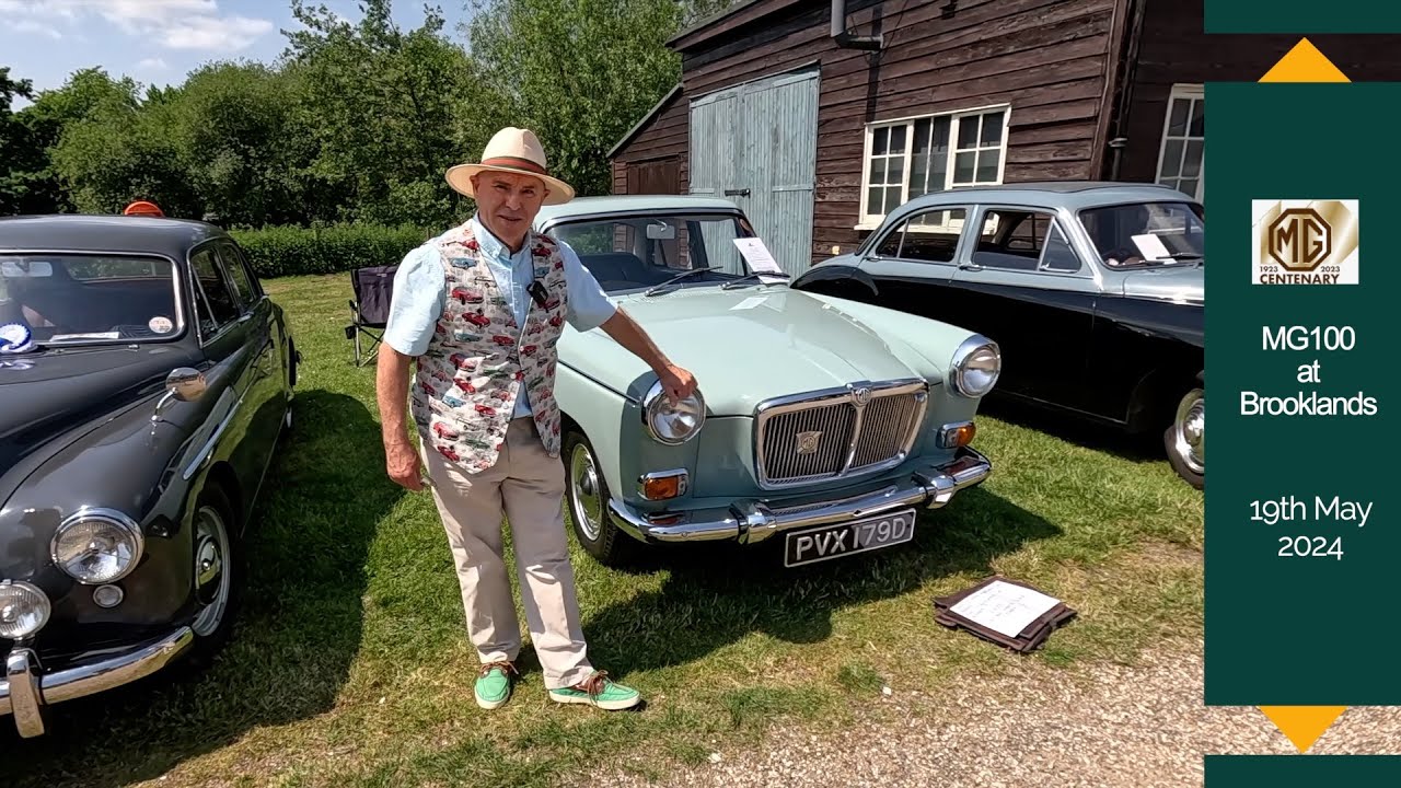 MG100 Centenary at Brooklands. Ray and his 1966 MG Magnette.