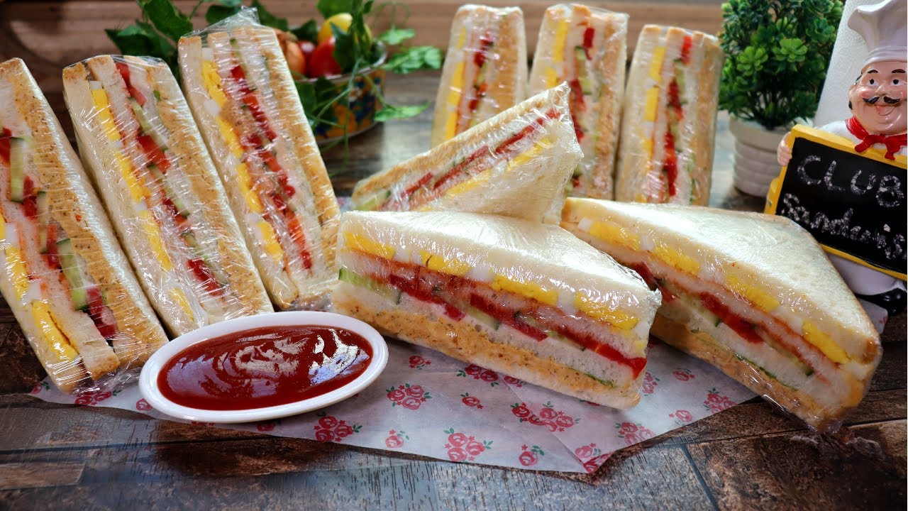 Bakery Sandwich Recipe | Bakery Style Club Sandwich By Tasty Food with Maria