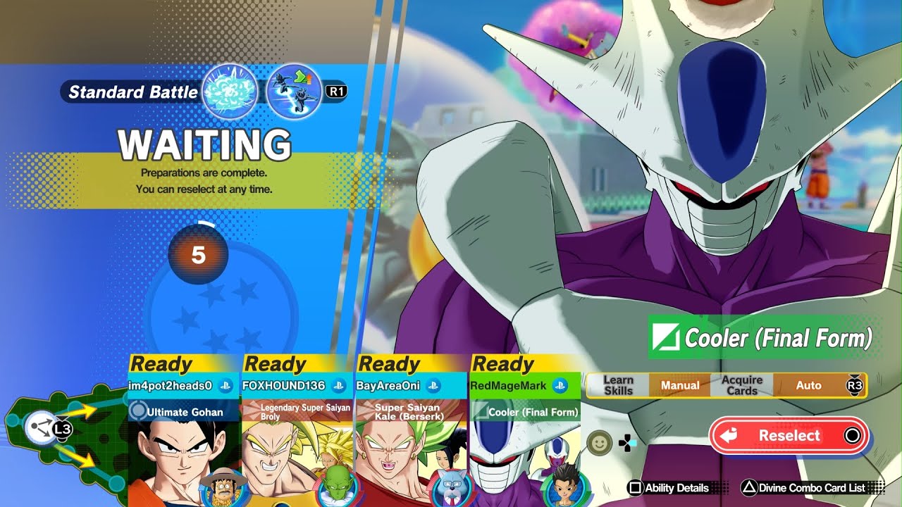 DRAGON BALL GEKISHIN SQUADRA - Cooler Final Form Gameplay 1