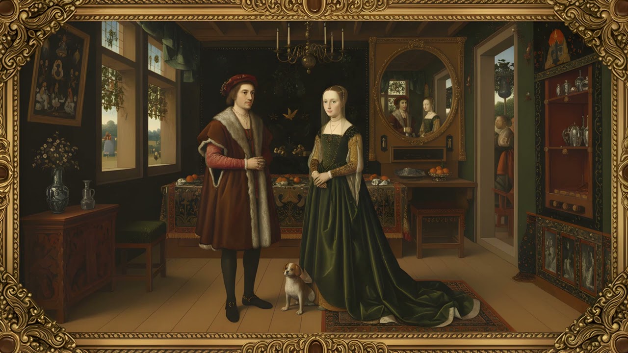 The Arnolfini Portrait | 8K UHD Realism Museum Gallery Art | 5 Hours  Live Frame TV for Wall