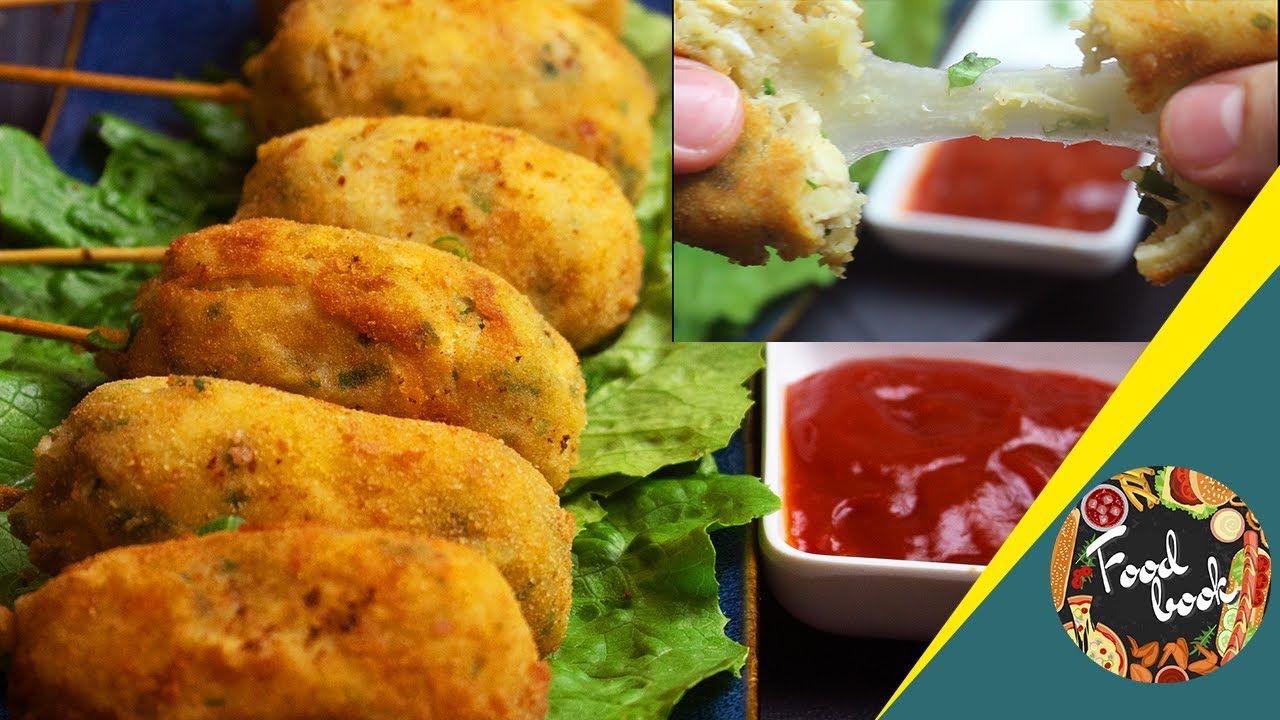 Cheesey Potato Chicken Pops Ramadan Recipes by Foodbook | Croquettes دجاج بطاطا تشيزي بوبس رمضان خاص
