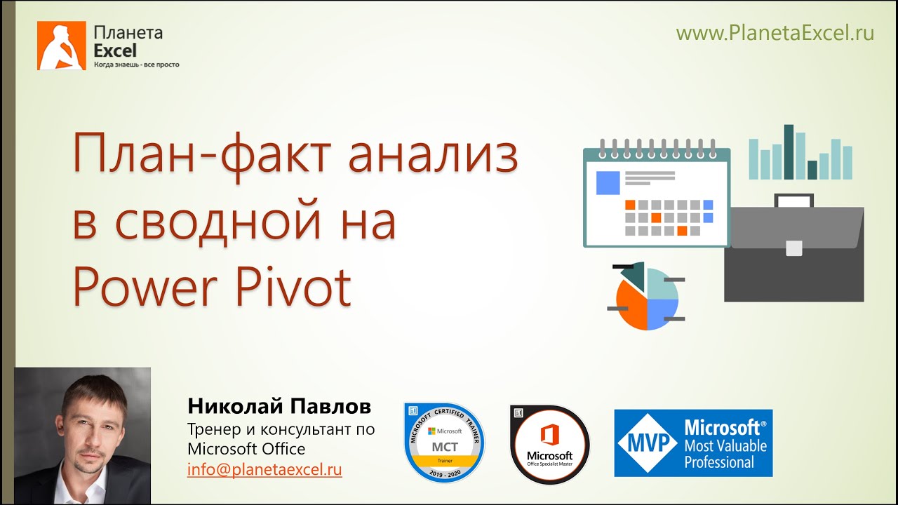 План-факт анализ в сводной на Power Pivot