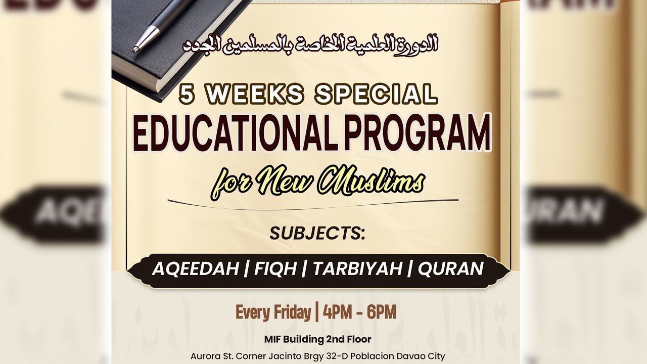 2ND WEEK CLASS | ISLAMIC EDUCATIONAL PROGRAM