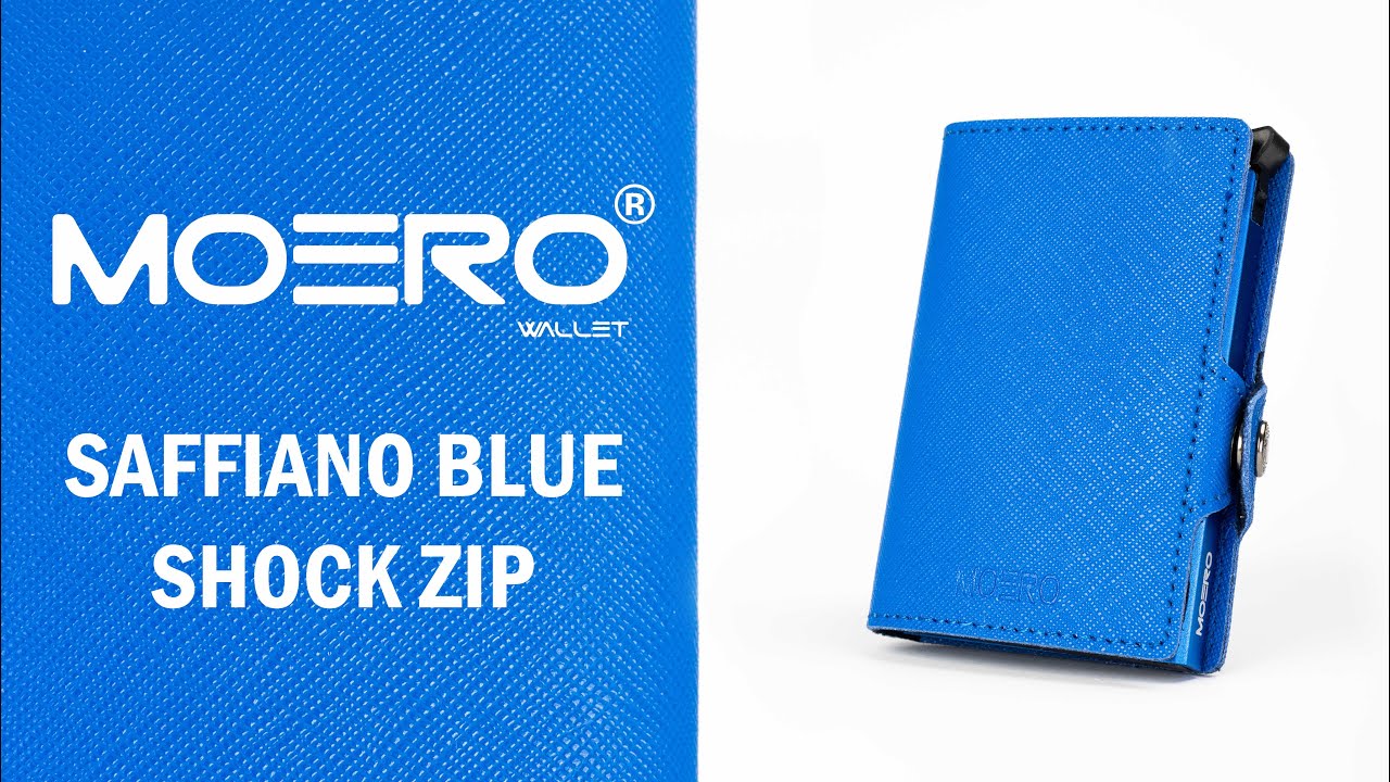 Moero Saffiano Blue Shock Zip