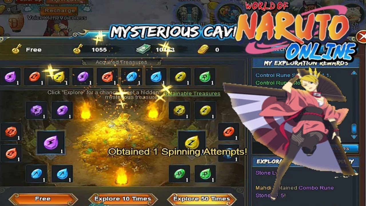 Naruto Online: Main Account/ 1000 + Cave Keys / Cave Exploration Rebate