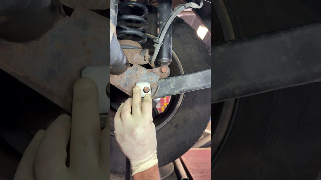 Caster Adjustment #broken #car #cars #carasmr #automobile #diy #jeep  #mechanic #repair